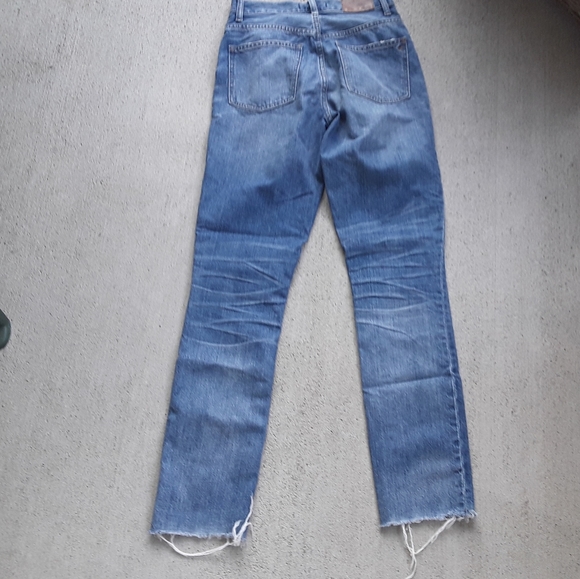 Madewell Rigid Skinny Raw Hem Distressed Jean's 25 Taller - Picture 3 of 11